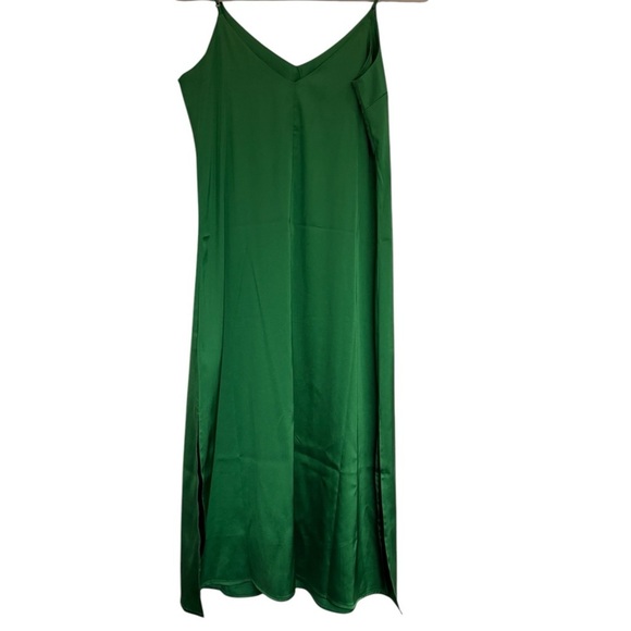 The Drop Anas Slip Dress Emerald Green Satin Midi – Size Small – New With Tags - Picture 3 of 7